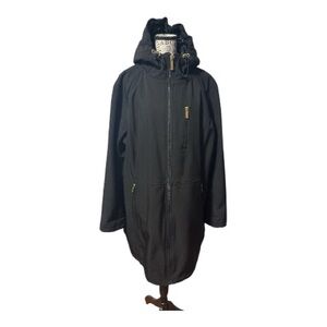 Calvin Klein Black water resistant two zipper coat size 2X
